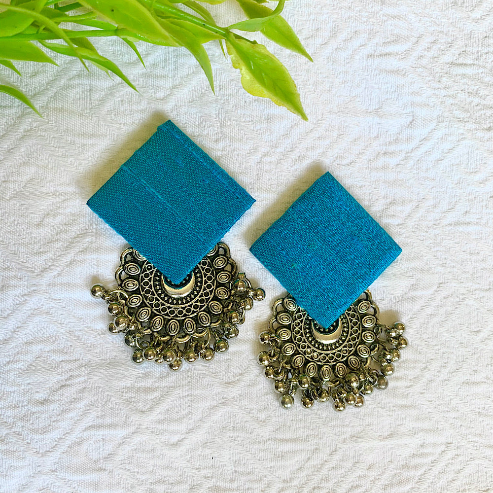 Peacock color store earrings